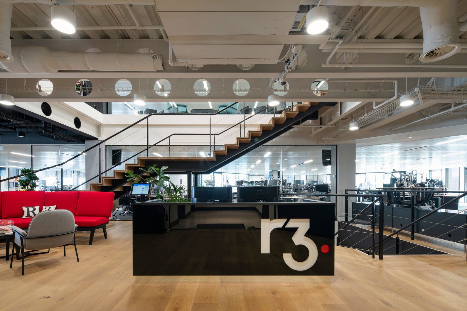 Global office fit-out, staircase